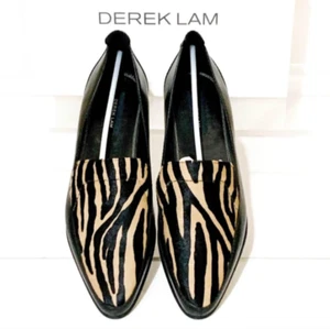 Derek Lam Leder Raena Loafer, schwarz & Tiger Muster, 8,5 (neu im Karton) - Bild 1 von 10