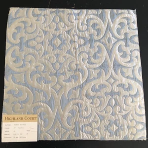 HIGHLAND COURT Nouveau in Chambray 16 1/4 x 16 3/4 " Quilted Fabric Sample - Picture 1 of 3