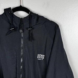 Weatherproof Garment Co USMC Jacket Mens Sz Large Black Polyester Cotton Lining - Picture 1 of 9