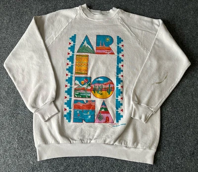 Vintage 88 J. Sudadera Low For Arizona Highways Artextures Arizona Hanes, Talla L Foto 1 de 4