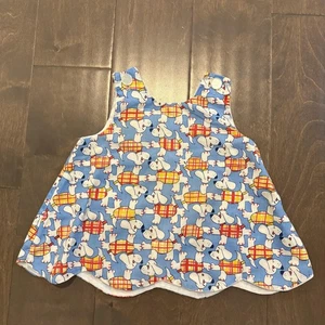 Vintage Holiday Sportswear Miami Toddler Dress 2T Blue Puppy Print Plaid 70s USA - Picture 1 of 9