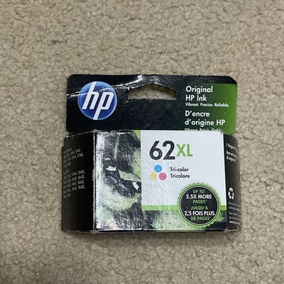 HP 62XL (C2P07AN) HIGH YIELD TRI-COLOR TRICOLORE INK CARTRIDGE BRAND NEW PACKAGE - Image 1 of 2