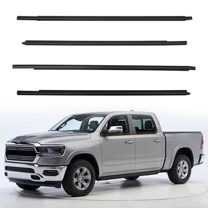 4x Weatherstrip Window Moulding Trim Seal Belt Kit For 09-23 Dodge Ram 1500 - Picture 1 of 7