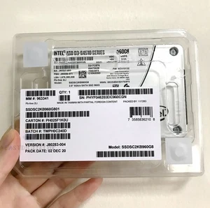 1 pieza Intel SSDSC2KB960G801 D3 S4510 Series 960GB 2.5 6Gb/s SATA SSD 3D2 TLC Nuevo - Imagen 1 de 9