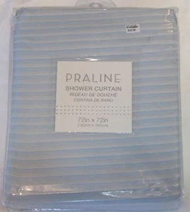 Victoria Classics Praline Fabric Shower Curtain blue aqua 72x72 new - Picture 1 of 8