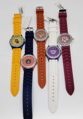 Silicone Rhinestone Assorted College Team Watch Lot Cover