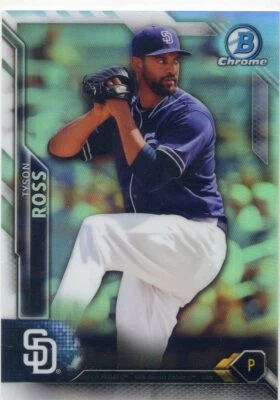 2016 BOWMAN CHROME REFRACTOR #/499  TYSON ROSS PADRES #42 - Image 1 of 2