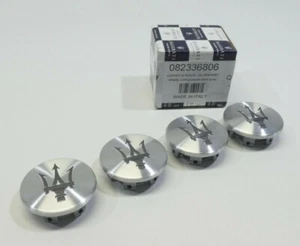 Original 4x Maserati Nabendeckel Felgendeckel Wheel Center Cap silber / grau - Picture 1 of 4