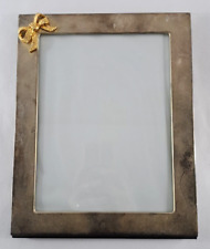 Vintage Silver & Gold Plated Picture Frame 8x6 On Brass Hong Kong Mid Century