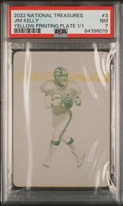 2022 National Treasures Jim Kelly Printing Plate #1/1 - PSA 7 - Picture 1 of 2