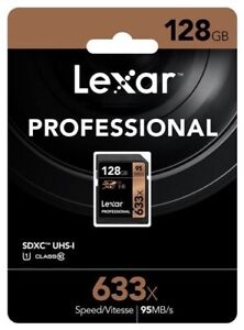 Lexar  Professional 128GB Class 10 UHS I U1 633x  95MB/s High Speed SDXC Card-UK