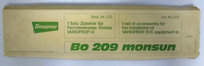 Vintage Graupner 270 Varioprop RC Installation Gear BO 209 Monsun Kit Boxed UK - Bild 1 von 4
