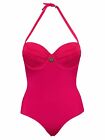 NEW CORAL PUSH UP PADDED HALTERNECK SWIMSUIT BY ELLOS SIZES 34 - 40 B C D