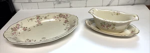 SYRACUSE CHINA STANSBURY FEDERAL SHAPE 14" OVAL PLATTER & 10.5" SERVING BOWL - Picture 1 of 5