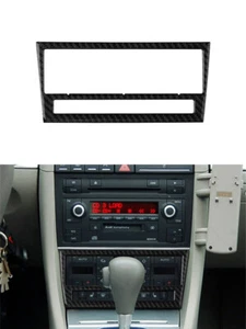 Car CD Player Frame Panel Trim Cover Carbon Fiber For Audi A4 S4 2005-2008 - Picture 1 of 12