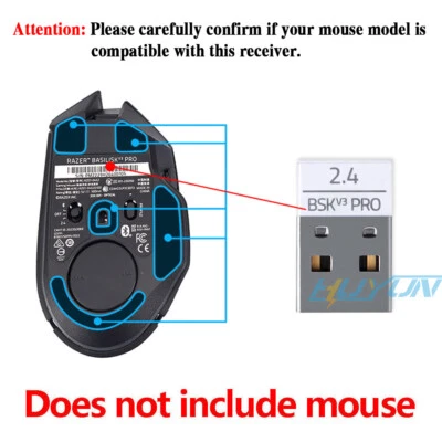 USB Receiver for Razer Basilisk V3 PRO Hyperspeed Wireless Gaming Mouse Adapter - Image 1 of 4
