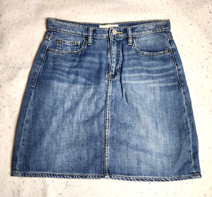 Gap Womens Jean Skirt Size 27 Pencil Mid Rise Pockets Medium Wash