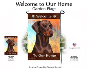 Bandera de jardín de bienvenida - Doberman rojo sin recortar Pinscher 052D - Imagen 1 de 1