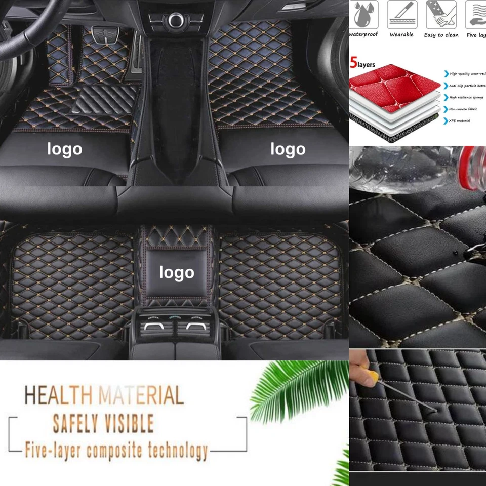 Fit For Nissan NV NV200 Car Floor Mats Waterproof Auto Liner Carpets Front Rear - Image 1 of 4