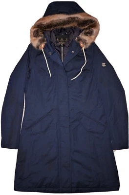 Barbour Womens Filey RRP$300 Waterproof  & Breathable Faux Fur Hooded Parka Navy - Image 1 of 4