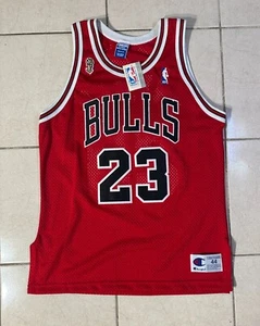 Vintage Authentic Michael Jordan Champion Bulls Jersey Size 44 red rare NWT - Picture 1 of 10
