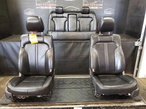 13-16 LINCOLN MKS FRONT POWER HEATED COOLED & REAR LEATHER HOT ROD SEAT BLACK LW - Picture 1 of 24