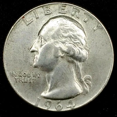 1964-D 25C Washington Quarter 90% Silver BU 20cct1220 - Image 1 of 2
