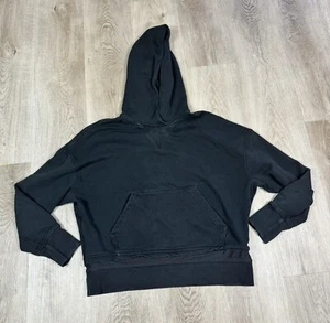 Lululemon Warm Down Hoodie Womens Size 10 Black Workout Mesh Hem Sweatshirt - Picture 1 of 9