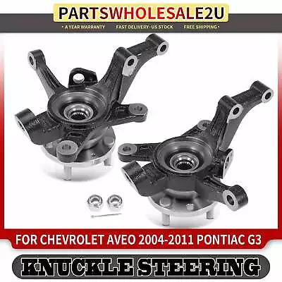 2Pcs Front LH & RH Steering Knuckle Assembly for Chevrolet Aveo Aveo5 Pontiac G3 - Image 1 of 4