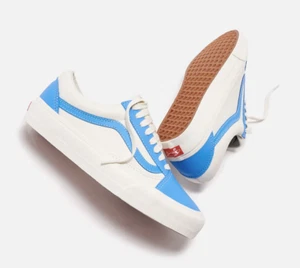 Vans Old Skool VLT LX Bonnie Blue [VN0A4BVFXG0] LEATHER 2-Tone Shoes WO's 11 - Picture 1 of 9