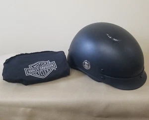 Harley-Davidson Low Profile Matte Half Helmet Size L Willie G w/ Drawstring Bag - Picture 1 of 12