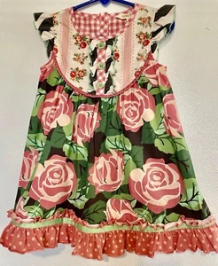 MATILDA JANE Girls Roses All Abloom Flower Prairie BoHo Dress Sz 4 Summer Spring - Picture 1 of 9