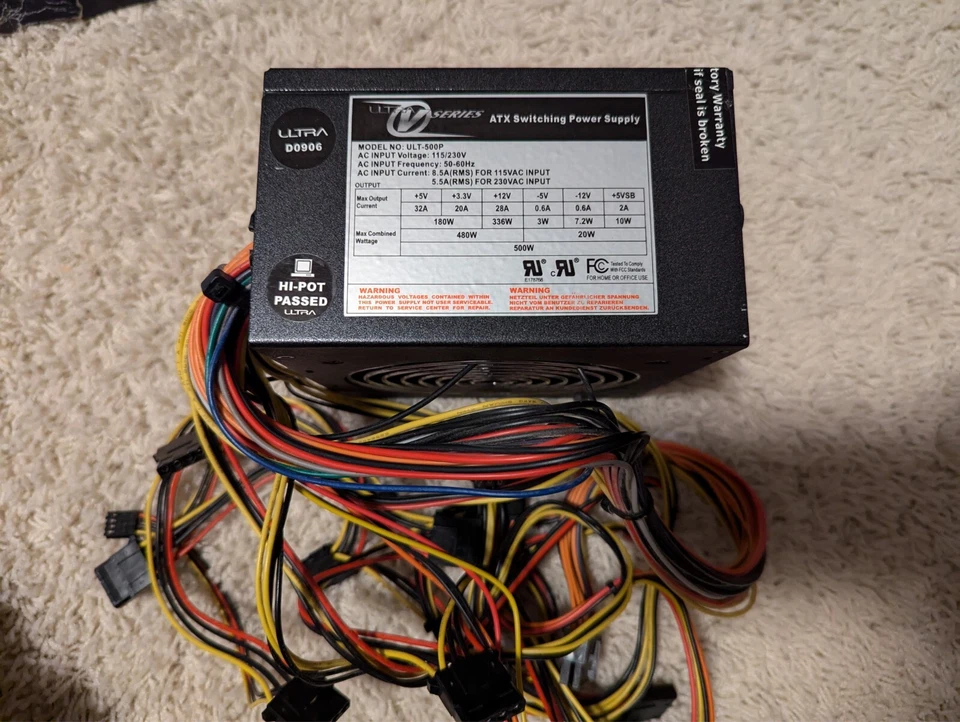 Ultra V Series ULT-500P Power Supply 500W - Image 1 of 1