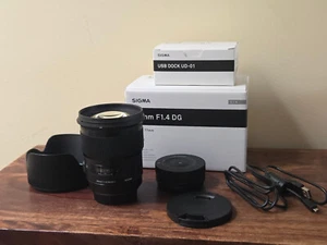 Sigma 50mm f1.4 DG HSM Art Canon EF CON DOCK USB VG+ - Foto 1 di 6