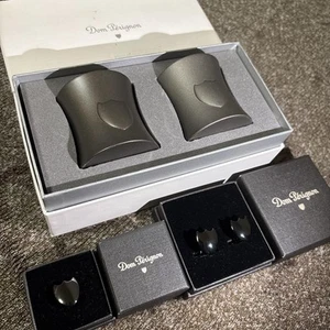 Dom Perignon Cufflinks Tie Clip Candle Holder Set - Picture 1 of 8