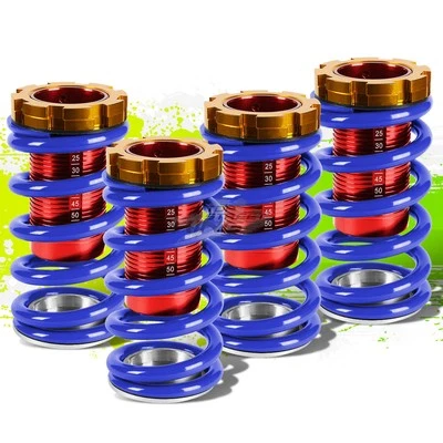 MUELLE COILOVER AJUSTABLE ROJO ESCALA 1-4" ALTURA PARA 88-00 CIVIC EG/EK/DC AZUL Foto 1 de 4