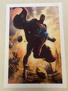 SUPER-MAN-DC COMICS-40CM(W)x60CM(L) CANVAS PRINT POSTER-(ROLLED) - Picture 1 of 4