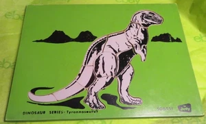 Puzzle vassoio legno legno Judy vintage serie dinosauro Tyrannosaurus TRex T-REX - Foto 1 di 6