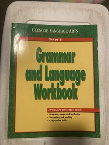 Glencoe Language Arts Grammar And Language Workbook Grade 8 by McGraw-Hill - Picture 1 of 8