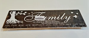 Calendario colgante de pared de 16" x 5" con etiquetas y gancho - Imagen 1 de 7