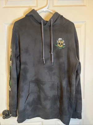 Empyre Mujer’s S (OS) Gris Tie Dye Sudadera con Capucha Margarita Calavera Patín Estilo Grunge Foto 1 de 4