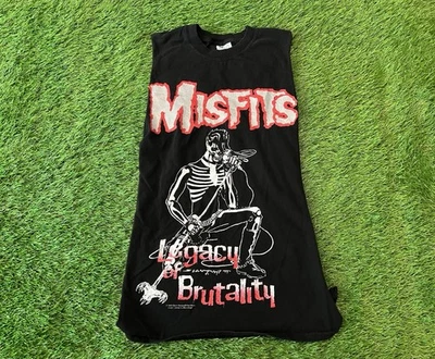 Vintage 1999 Misfits - Legacy Or Brutality - Chopped Shirt Band Tee - Fits SMALL - Image 1 of 4