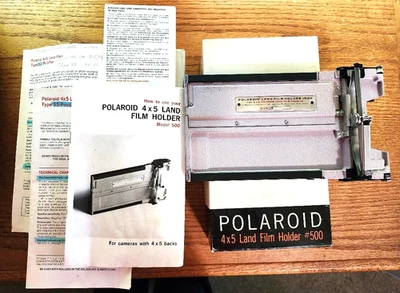 Vtg Polaroid Land Film Holder 4x5 Polaroid Land Film Model 500 Original Box - Image 1 of 4