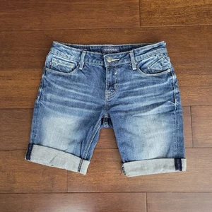 Vigoss The New York Bermuda Low Rise Y2K Denim Shorts Taille 27 Pattentaschen hinten - Bild 1 von 7