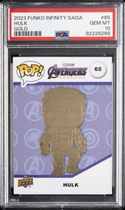 2023 UPPER DECK FUNKO POP MARVEL INFINITY SAGA GOLD #65 HULK PSA 10; - Picture 1 of 2