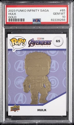 2023 UPPER DECK FUNKO POP MARVEL INFINITY SAGA GOLD #65 HULK PSA 10; - Image 1 of 2