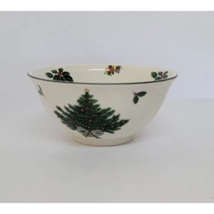 Mikasa HERITAGE CA808 Christmas Story Nut Candy Dish Bowl Tree Holly - Picture 1 of 5