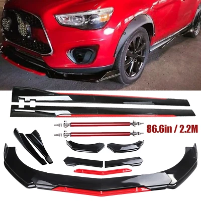 For Mitsubishi Outlander Front Bumper Lip Splitter Spoiler Side Skirt Glossy Foto 1 de 4