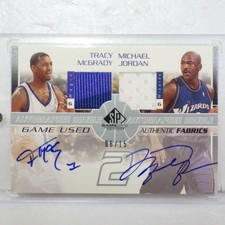 MICHAEL JORDAN TRACY McGRADY 2008 Upper Deck SP Game Used Auto /15