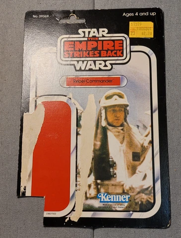 Vintage Star Wars ESB 1982 Rebel Commander 48A Card Back Cover